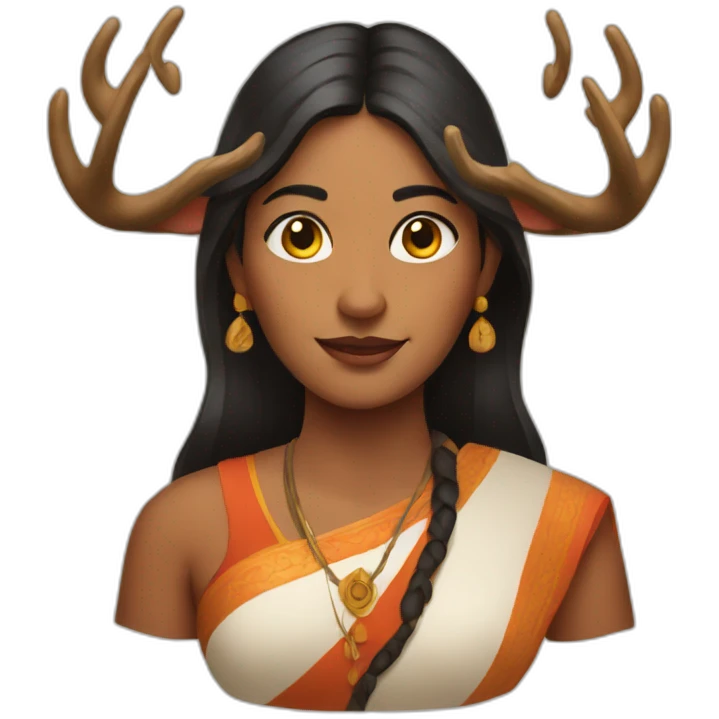 indian woman with antlers emoji