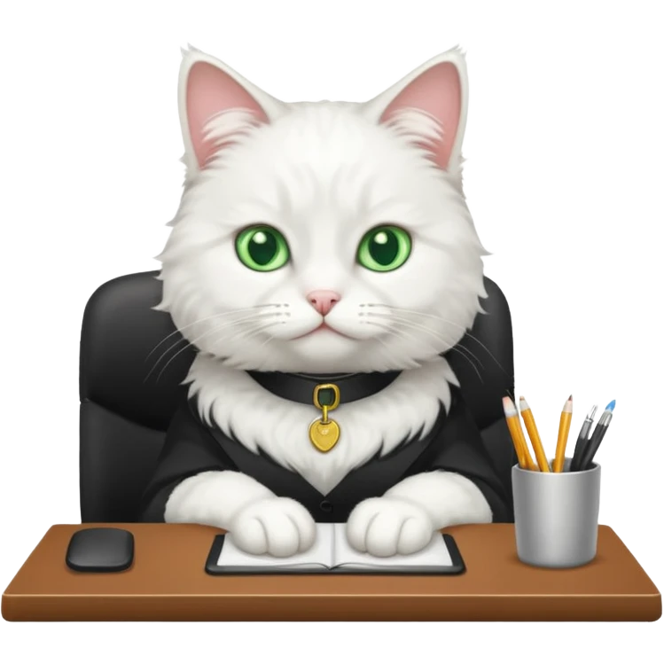 white Office cat emoji