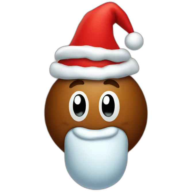 poop with christmas hat emoji