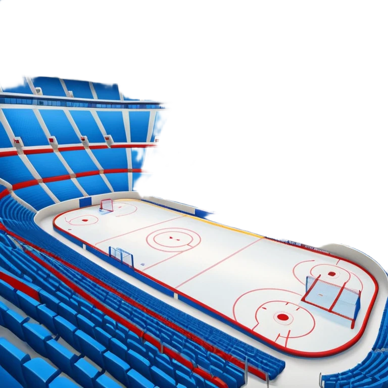 ice hockey stadium (#00A3E0) and red (#F9423A) emoji