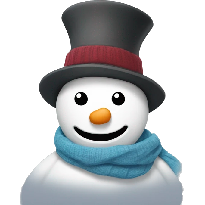 Patel Snowman with hat and scarf  emoji