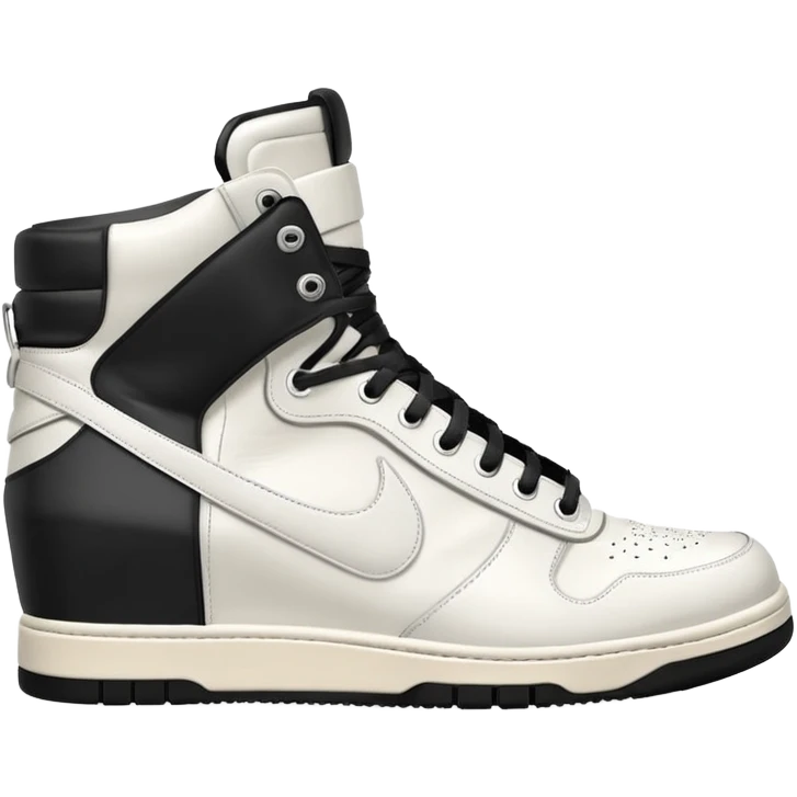 rick owens milk dunk all white, no black emoji