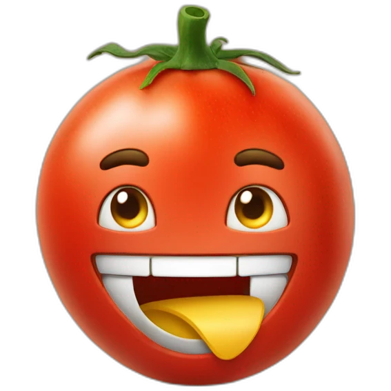 Chat sur tomate emoji