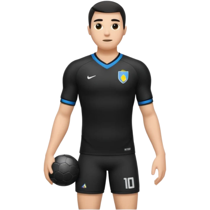 maillot football bande noir torse sans numéro ni logo emoji