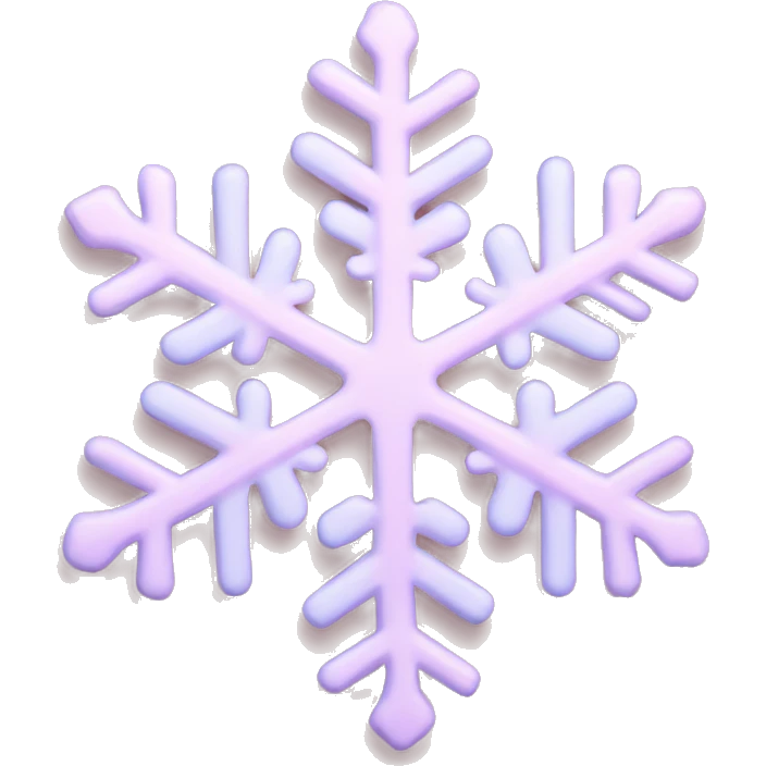 pastel pink snowflake  emoji