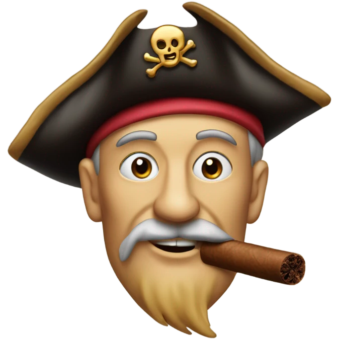 Pirate cigar bourbon  emoji