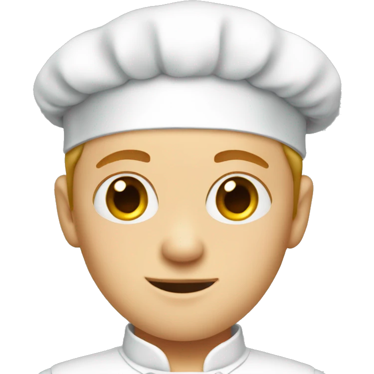 White boy dressed as a chef  emoji