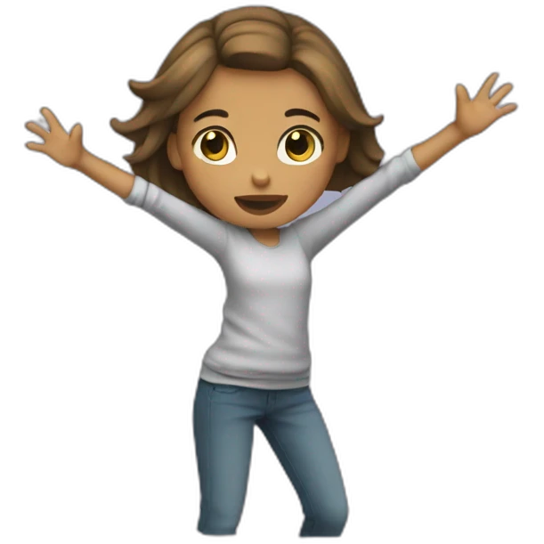 fille qui fait un dab emoji