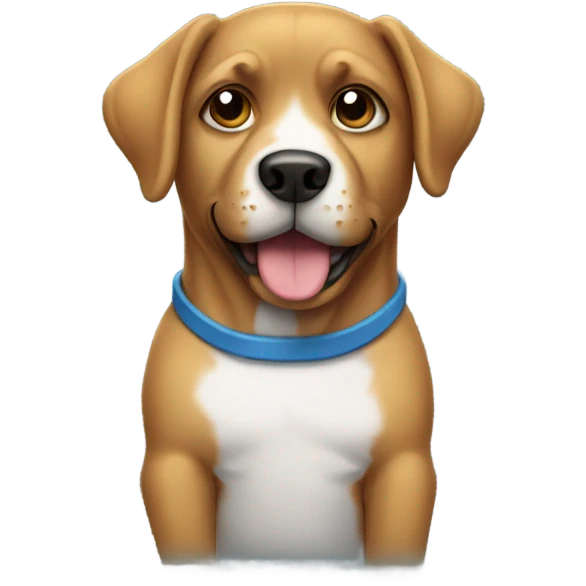 dog wearing  at shirt emoji