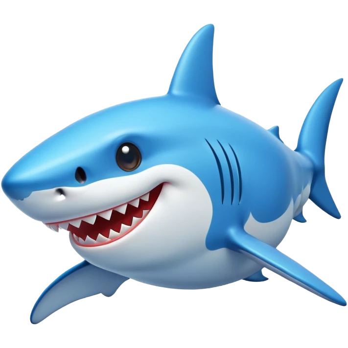 happy playful shark emoji