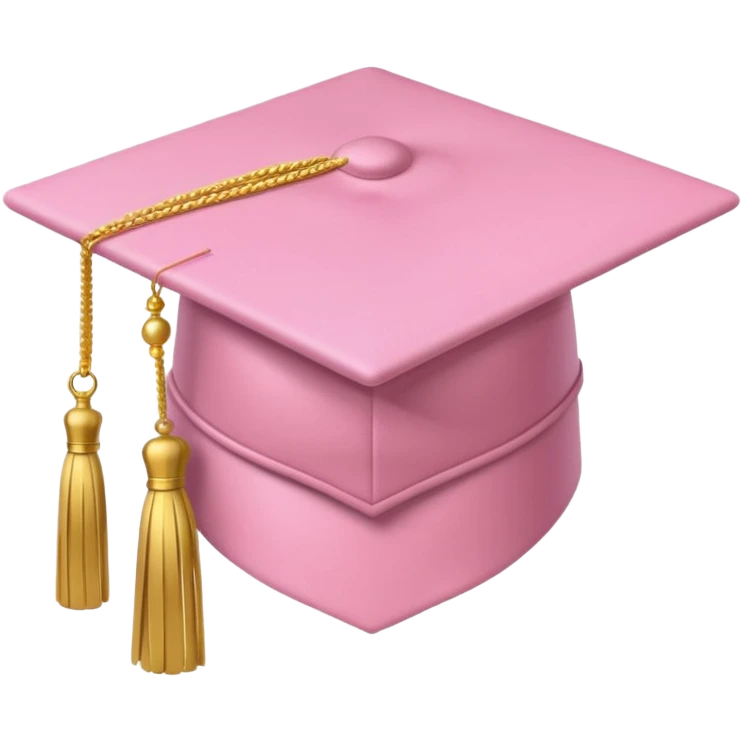 light pink graduation hat emoji