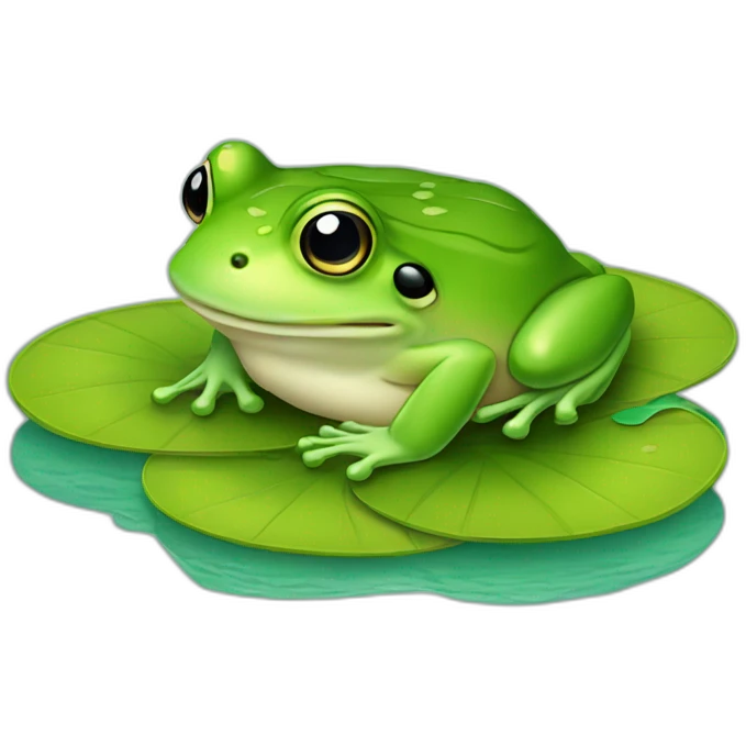 frog and lilypad emoji