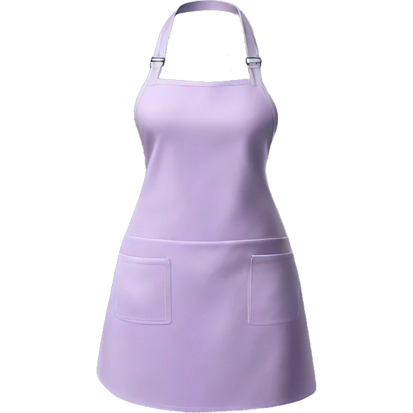 Realistic isolated light purple kitchen apron  emoji