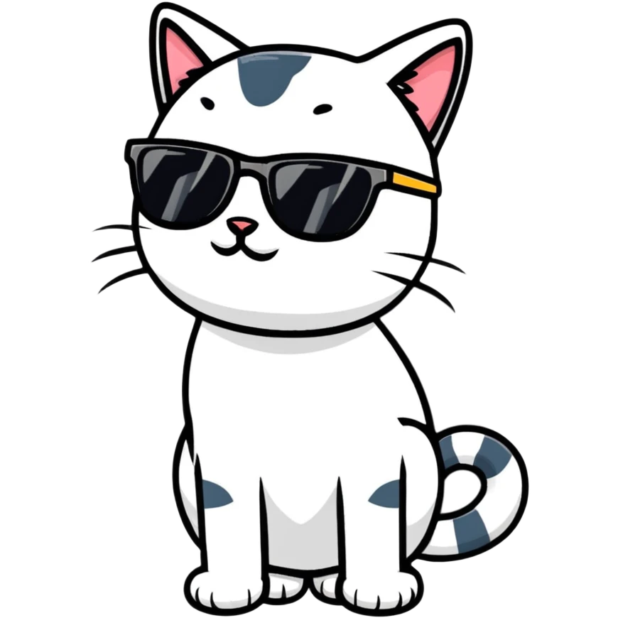 Cat with sunglasses emoji