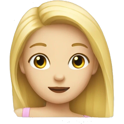 blond Girl holding a stop sign emoji