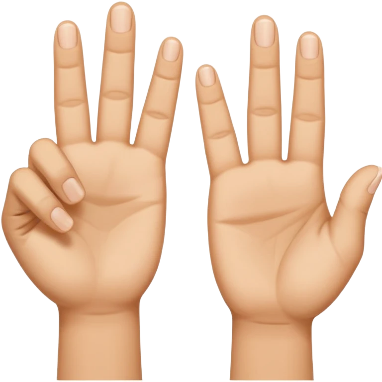 Le signe du rappeur Jul, avec les 2 mains: pouce sur le côté et index et majeur levés. Mis côte à côte, formant les lettres JUL emoji