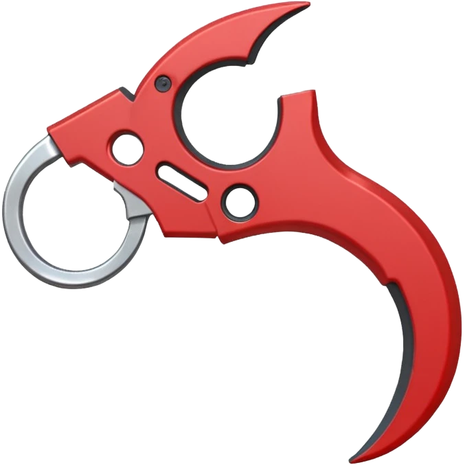 Single blade karambit , the blade needs to be a marble red  emoji