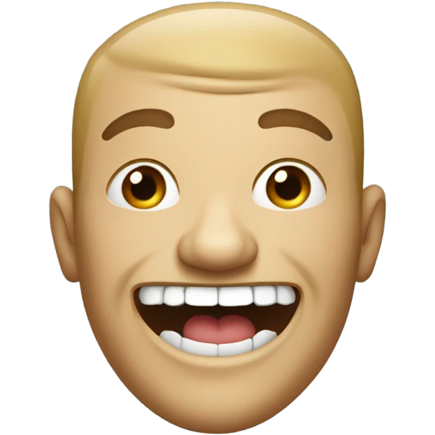 Guy with big head and crooked teeth emoji