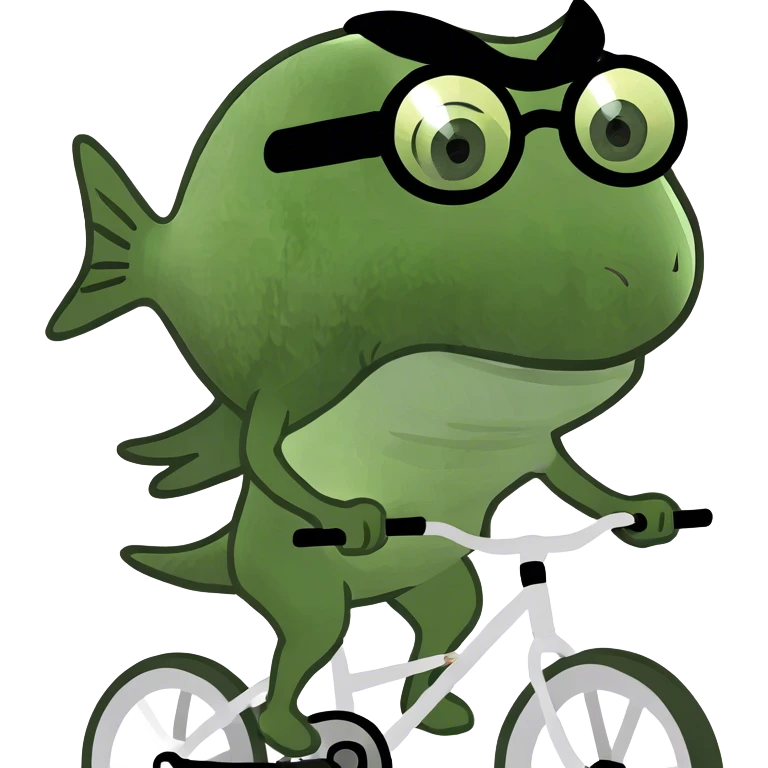 Fish on a bike  emoji