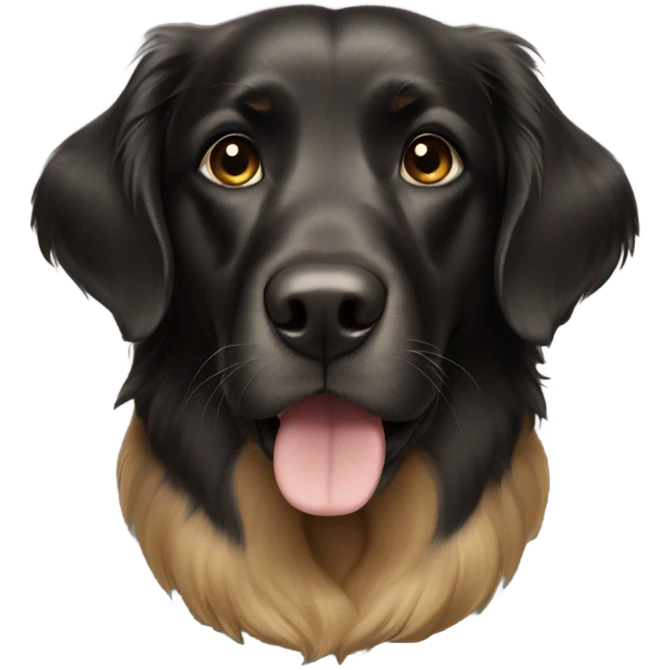 Black golden retriever  emoji
