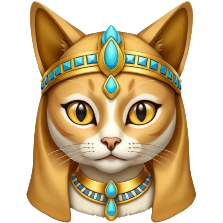 Egyptian Cats: Cat wearing pharaoh headdress









 emoji