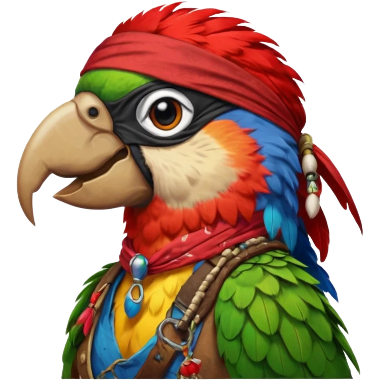 pirate and parrot emoji