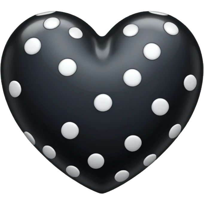 Black heart white spots emoji