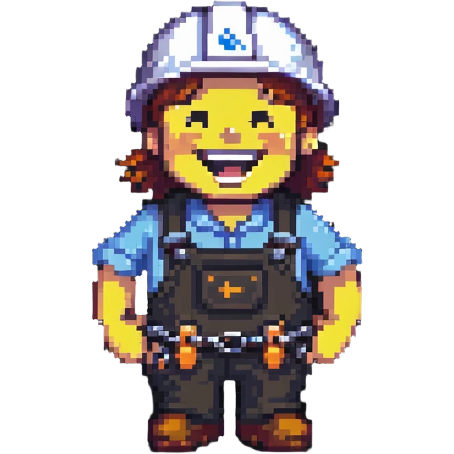 builder laughing hard emoji