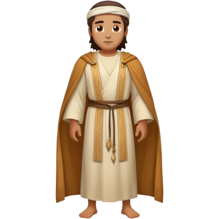 fullbody Jerusalem man in ancient robes, hair visible, no headscarf or religious symbols emoji