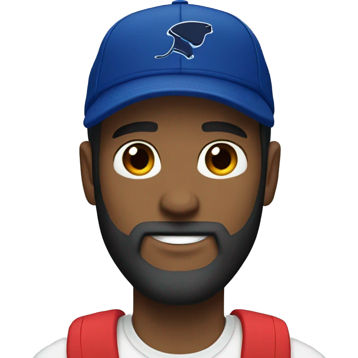 Beard guy with puma cap emoji