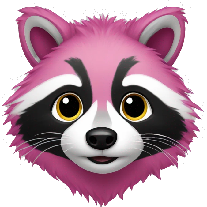 pink raccoon emoji
