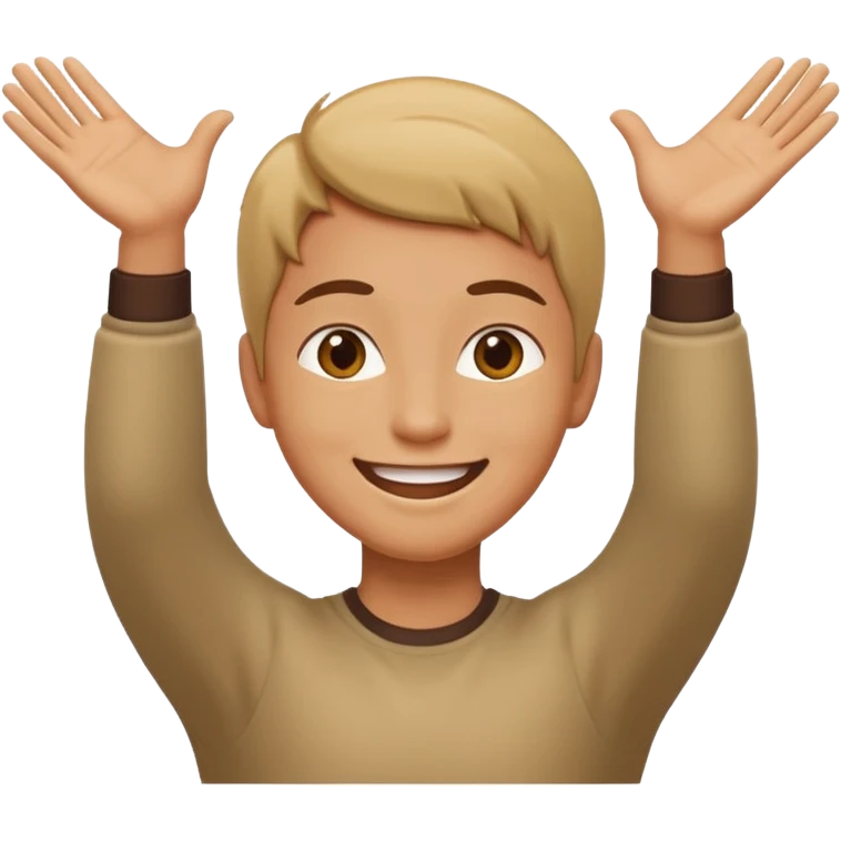 A person with the arms opened emoji