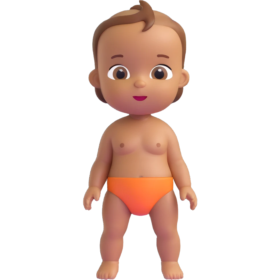 full body tanned baby emoji