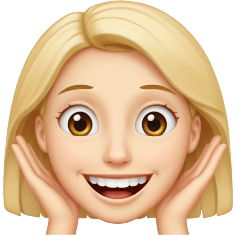 I want an overly excited face that says “I am so excited, I cannot contain. With eyes tightly squeezed together and a big grin emoji. emoji