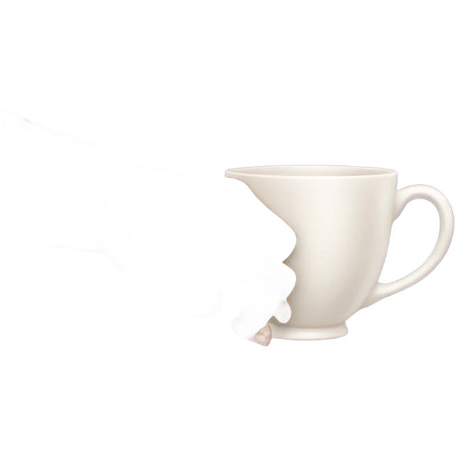 Drinking tea with pinky emoji