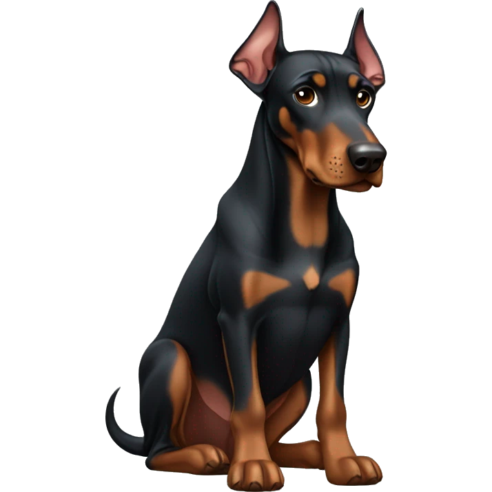 Doberman sitting full body emoji