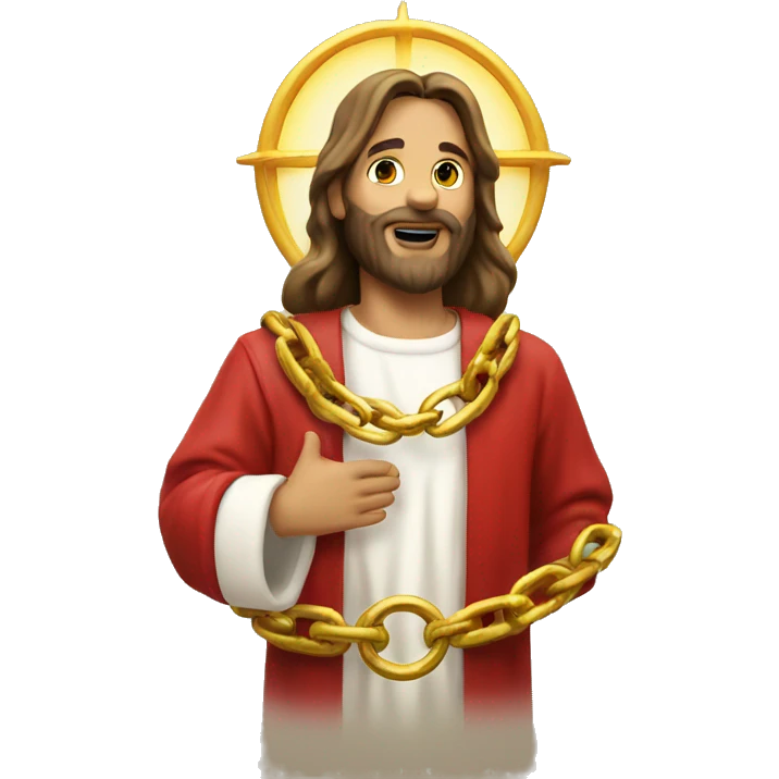 Jesus chain but with Santa Claus instead emoji