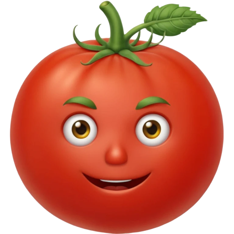 Eine Tomate mit Gesicht welche Arme hat und Beine in Strich form hat  emoji