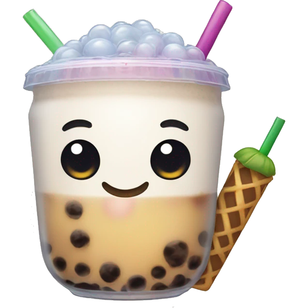 Sticht with a bow and bubble tea emoji