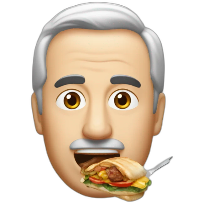Éric zémour qui mange un kebab emoji