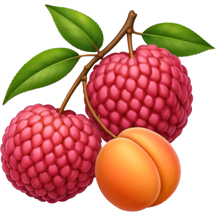 lychee and apricot emoji