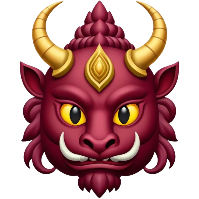 The burgundy color of rahu and ketu emoji