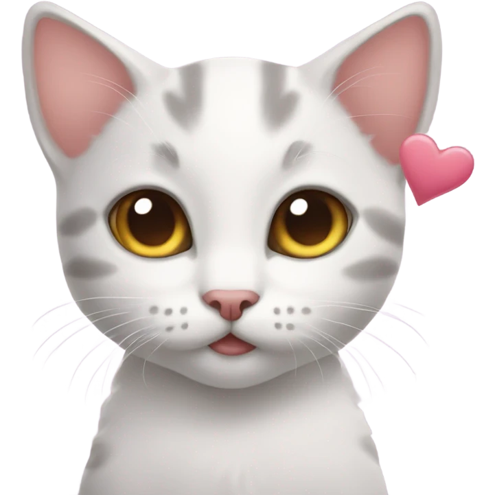 Kitten with hearts in eyes emoji