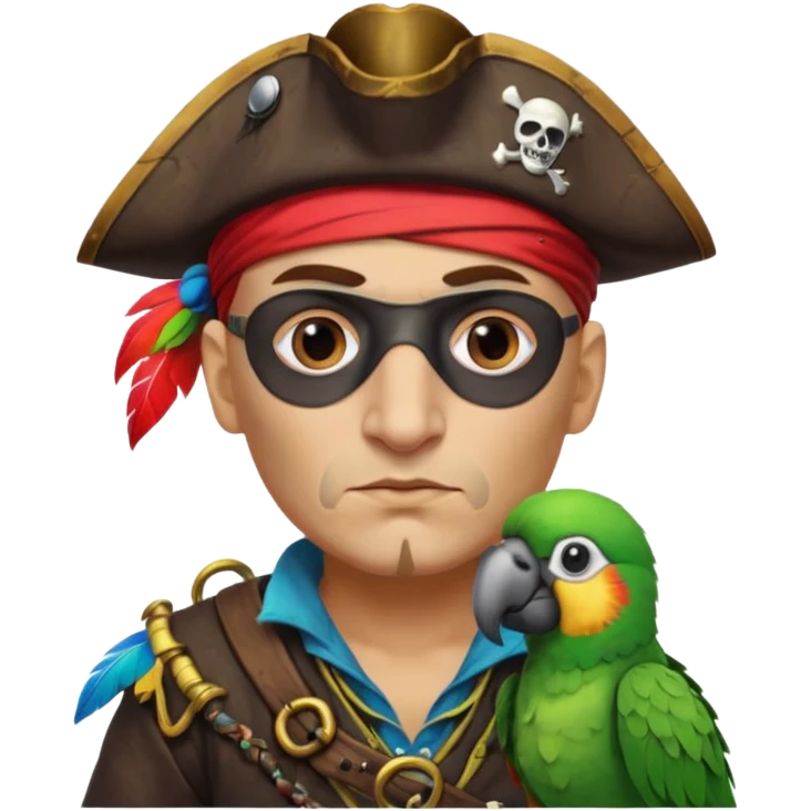 pirate and parrot emoji