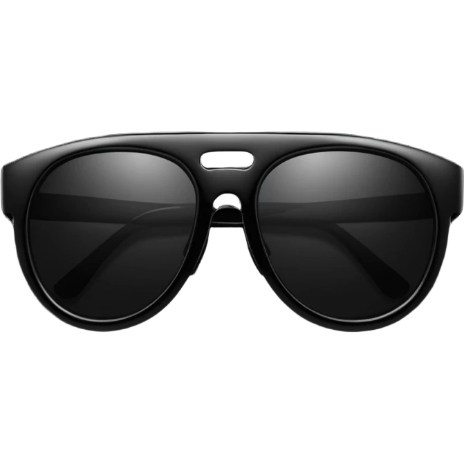 3d style sunglasses all black emoji