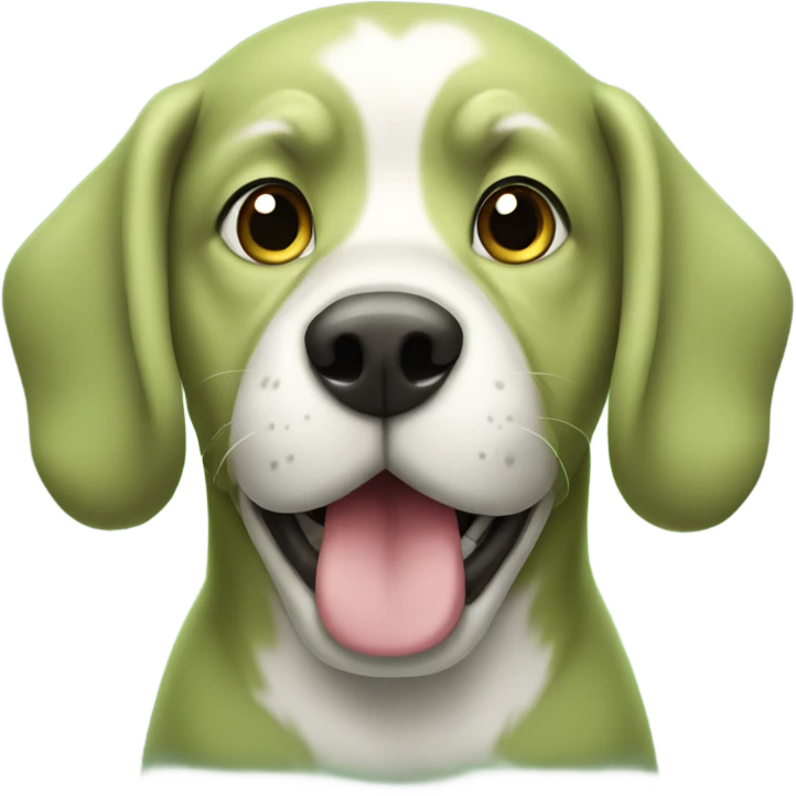 Dog green emoji