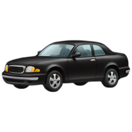 Black Rounded car emoji