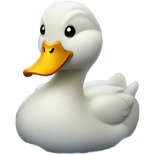 Duck wearing hoodie in the frozen lake emoji