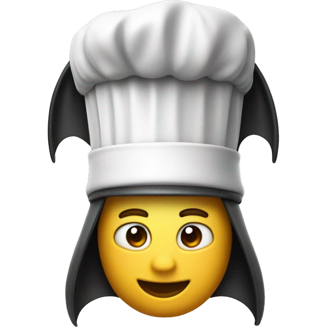 A bat with a jetpack and a chefs hat emoji