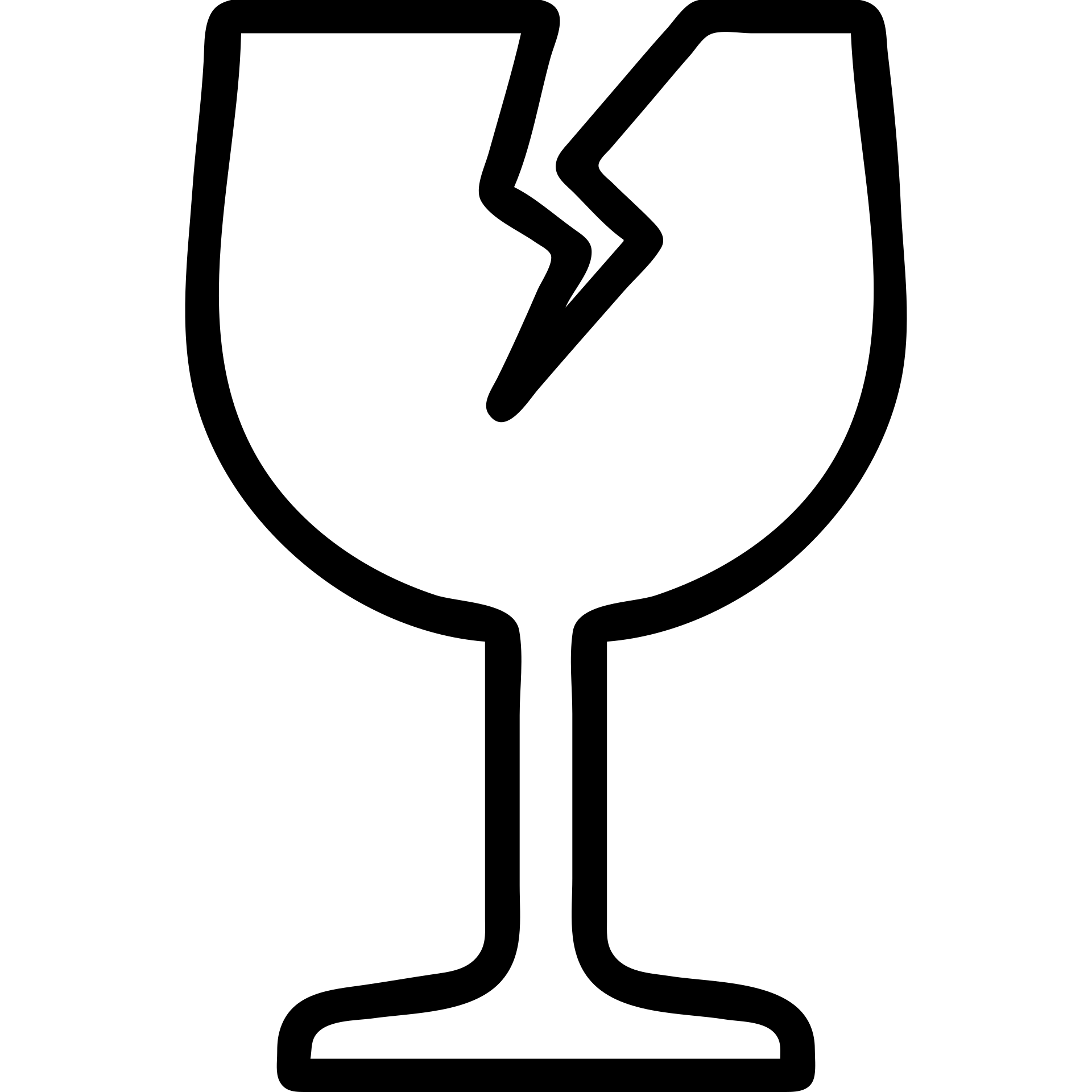 outlined broken glass icon emoji